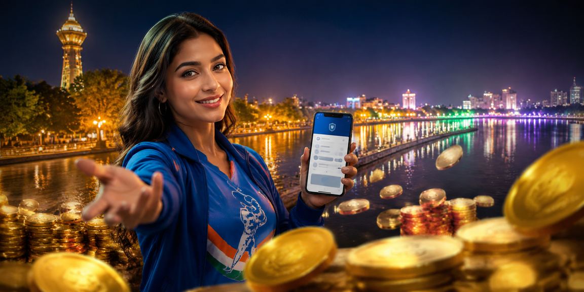 Stack of golden coins representing jackpot and casino winnings in Indian online games